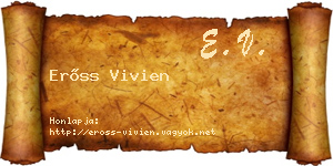 Erőss Vivien névjegykártya